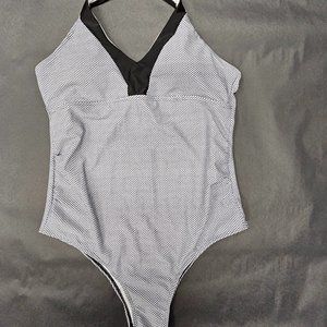 BOGO🎀Maternity One Piece Swimsuit with Halter Tie Neck- Large